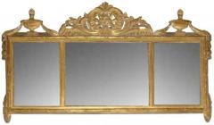 A Late 18th Century Italian Neoclassical Giltwood Over door Over Mantle Mirror - 3340518