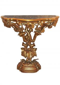 A Late 18th Century Rococo Giltwood Console and Mirror Set - 3340520
