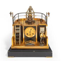 A Late 19th century French novelty quarterdeck mantel clock by Guilmet Paris - 1665482