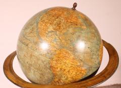 A Library Terrestrial Globe On Stand From J forest Paris From The 19th Century - 3427986