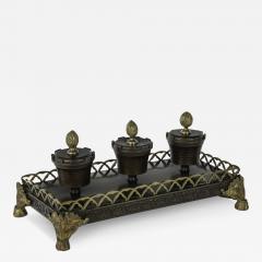 A Louis Philippe bronze and ormolu desk set - 3416667