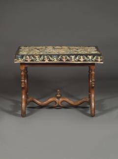 A Louis XIV Center Table Mounted With Rare Petit Point Floral Needlework Top - 1894702