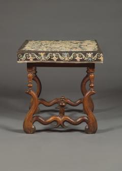 A Louis XIV Center Table Mounted With Rare Petit Point Floral Needlework Top - 1894705