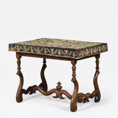 A Louis XIV Center Table Mounted With Rare Petit Point Floral Needlework Top - 1898720