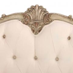 A Louis XV style Painted and Carved Wood Full Size Bed C 1940  - 4456281