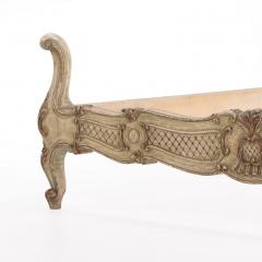 A Louis XV style Painted and Carved Wood Full Size Bed C 1940  - 4456283