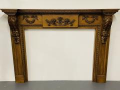 A Louis XVI Style Carved Mantle Fireplace Surround Solid Wood Carved Oak - 2560959