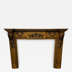 A Louis XVI Style Carved Mantle Fireplace Surround Solid Wood Carved Oak - 2562629