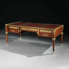 A M E Fournier GILT BRONZE MOUNTED MAHOGANY BUREAU PLAT LOUIS XVI STYLE STAMPED FOURNIER - 1747009