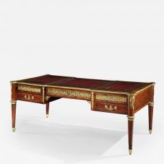 A M E Fournier GILT BRONZE MOUNTED MAHOGANY BUREAU PLAT LOUIS XVI STYLE STAMPED FOURNIER - 1750143