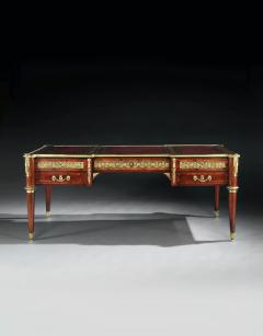 A M E Fournier GILT BRONZE MOUNTED MAHOGANY BUREAU PLAT LOUIS XVI STYLE STAMPED FOURNIER - 1985301