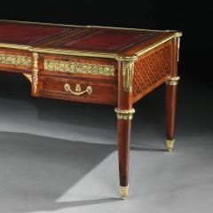 A M E Fournier GILT BRONZE MOUNTED MAHOGANY BUREAU PLAT LOUIS XVI STYLE STAMPED FOURNIER - 1985302