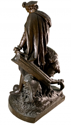A MONUMENTAL FRENCH BRONZE SCULPTURE OF PRINCE HAMLET AND THE GRAVEDIGGER - 3565388