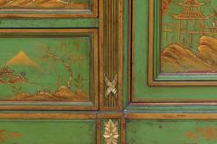 A Magnificent French C 1870 Ormolu Mounted Green Painted Chinoiserie Commode - 4311567