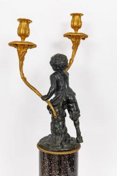 A Magnificent Pair of Louis XVI Style Gilt Bronze Candelabra on Porphyry Bases - 4310525
