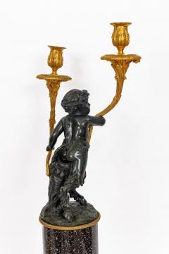 A Magnificent Pair of Louis XVI Style Gilt Bronze Candelabra on Porphyry Bases - 4310526