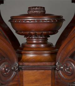 A Mahogany Neoclassical Center Table With Concentric Turned Marble Molded Top - 854523