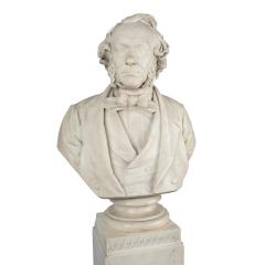 A Marble Bust on Pedestal of Richard Cobden by Neville Northey Burnard 1865 - 4345513