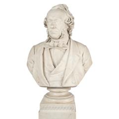 A Marble Bust on Pedestal of Richard Cobden by Neville Northey Burnard 1865 - 4345514