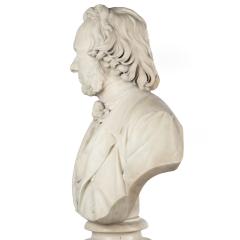 A Marble Bust on Pedestal of Richard Cobden by Neville Northey Burnard 1865 - 4345515