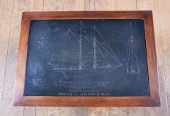 A Maritime Etched Slate Drinks Table - 3025429