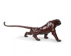 A Massive Japanese Patinated Bronze Sculpture of a Tiger Meiji Period - 3910437