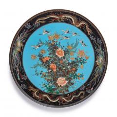 A Massive Museum Pair of Meiji Period Japanese Cloisonne Enamel Chargers Plates - 2226149