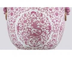 A Massive Pair of Chinese Pink and White Dragon Porcelain Planters Republic - 3381333