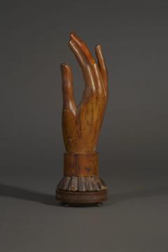 A Massive and Elegantly carved Wooden sculpture of a Lady s gloved hand - 3825650