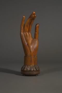 A Massive and Elegantly carved Wooden sculpture of a Lady s gloved hand - 3825651