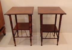 A Matched Pair of Walnut Side Tables After A Design by E W Godwin - 4155016