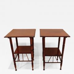 A Matched Pair of Walnut Side Tables After A Design by E W Godwin - 4159221