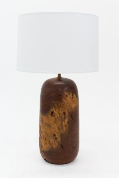 A Matching Pair of Burl wood Turned Lamps - 1843665