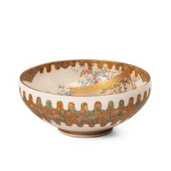 A Meiji period Satsuma earthenware bowl - 1405172
