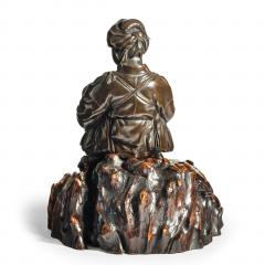 A Meiji period bronze sculpture of a mother and son by Atsuyoshi - 2214297
