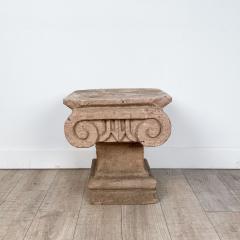 A Mexican tufa stone carved capital circa 1920  - 4503492