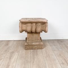 A Mexican tufa stone carved capital circa 1920  - 4503494