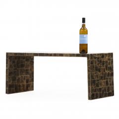 A Mica Covered Waterfall Coffee Table in the manner of Jean Michel Frank  - 4370954