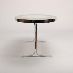 A Mid Century German mosaic coffee table on a wooden and chrome base - 1685405