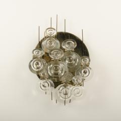 A Mid Century Italian glass and brass wall sconce circa 1965 - 1886285