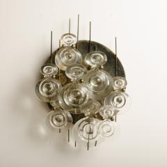 A Mid Century Italian glass and brass wall sconce circa 1965 - 1886290