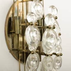 A Mid Century Italian glass and brass wall sconce circa 1965 - 1886299