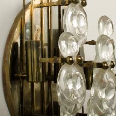 A Mid Century Italian glass and brass wall sconce circa 1965 - 1886302