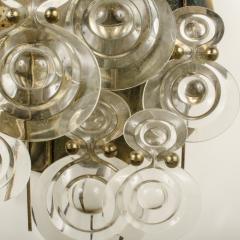 A Mid Century Italian glass and brass wall sconce circa 1965 - 1886319
