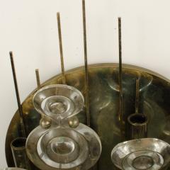 A Mid Century Italian glass and brass wall sconce circa 1965 - 1886333