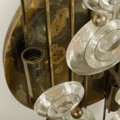 A Mid Century Italian glass and brass wall sconce circa 1965 - 1886341