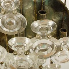 A Mid Century Italian glass and brass wall sconce circa 1965 - 1886346