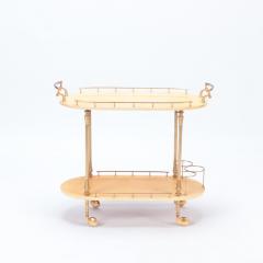 A Mid Century Modern Bar Cart trolley by Aldo Tura Circa 1960  - 3318141