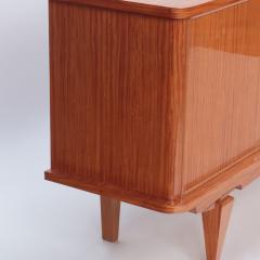 A Mid Century Modern French two door sideboard with exotic satinwood veneers  - 2685527