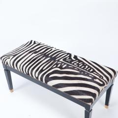 A Mid Century Modern Neoclassical style ebonized bench circa 1950  - 2509731